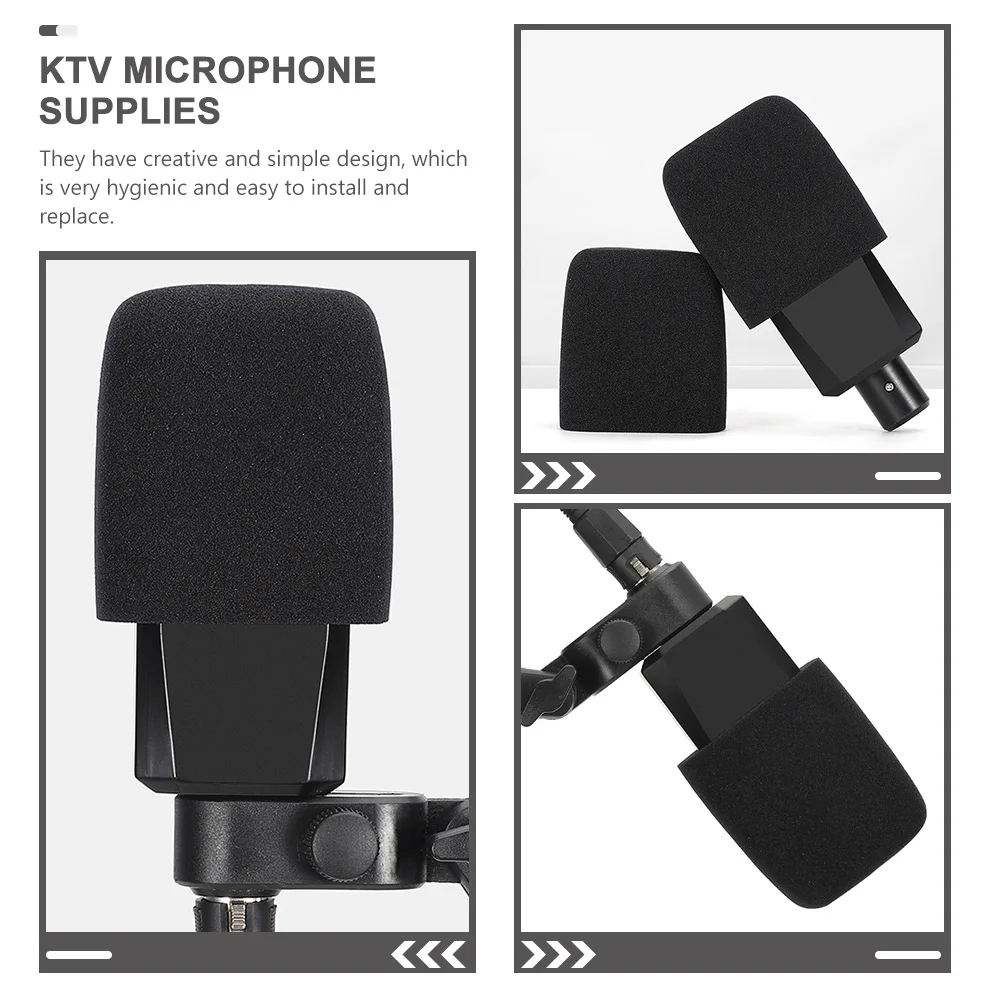 

2pcs Square Microphone Sponge Cover 440 Anti Pop Filter Windscreen Dustproof Mesh Thickened Protective Covers for KTV Recording