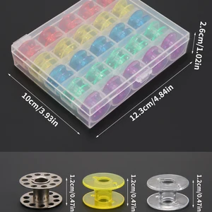Leere Plastikspule Set für Nähmaschinen, Nähzubehör Set mit Aufbewahrungsbox für Bruder, Janome S, 25pcs 8 Hauptverkaufsmaschine Bordadeira Bruder - №4
