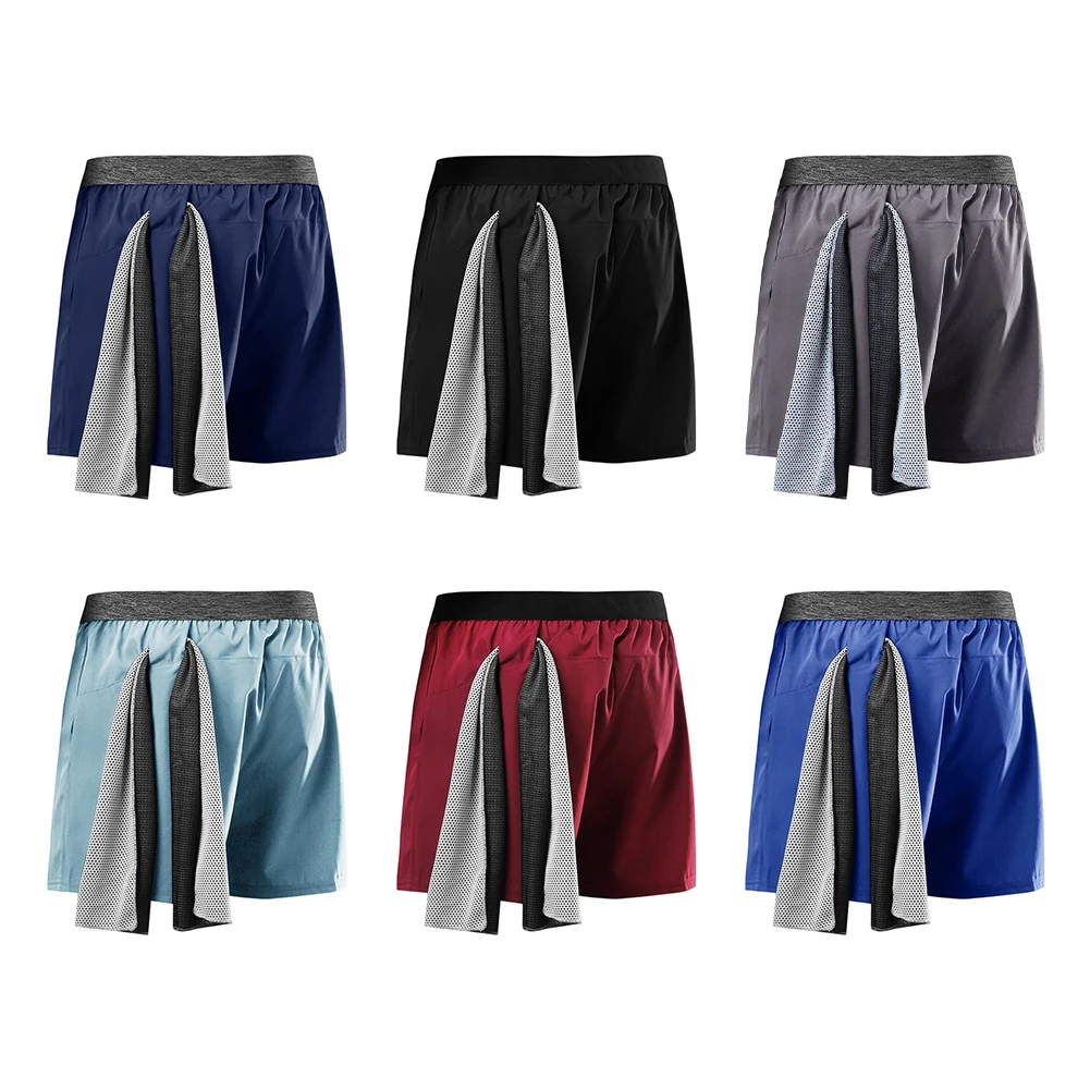 Men's Athletic Shorts M–XXXL Lightweight Quick-Dry Breathable Sweat-wicking Shorts With Towel Loop For Running Gym Clothing