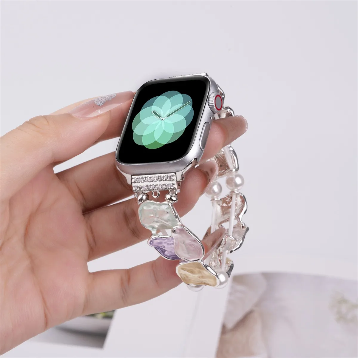 Bracelet de montre à bijoux pour iWatch Ultra 2 Series 10/9/8/7/6/5 Bracelet de montre tendance 42/44/45/46/49 mm 38/40/41 mm_voghion.com