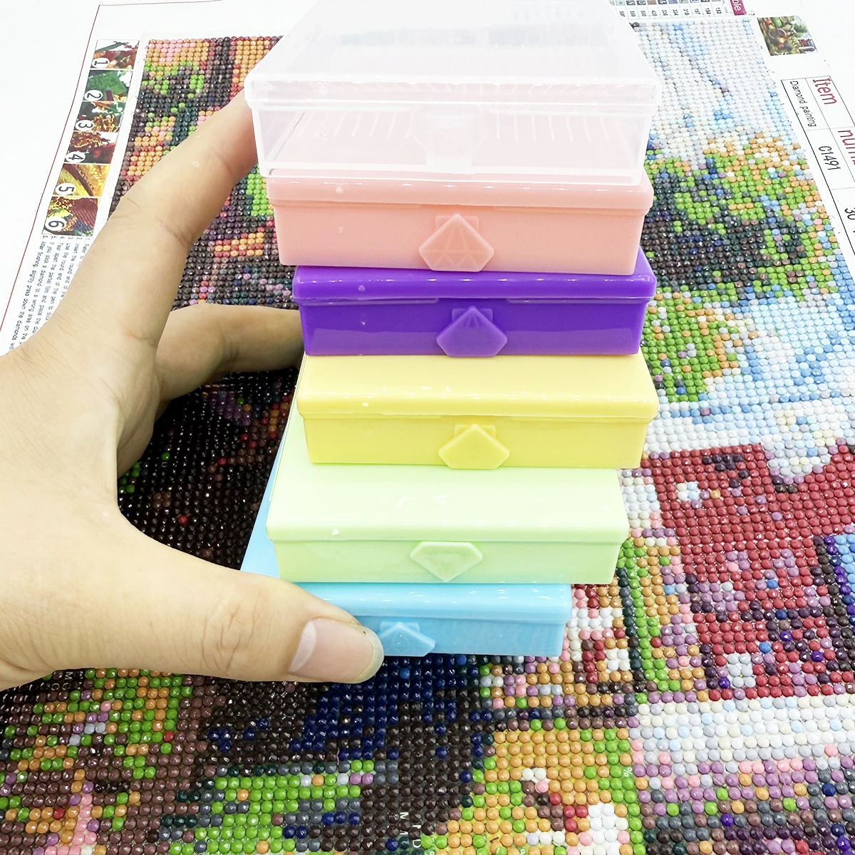1 Set Random Color Diamond Pai - Embroidery Kit Set ulasan dan harga