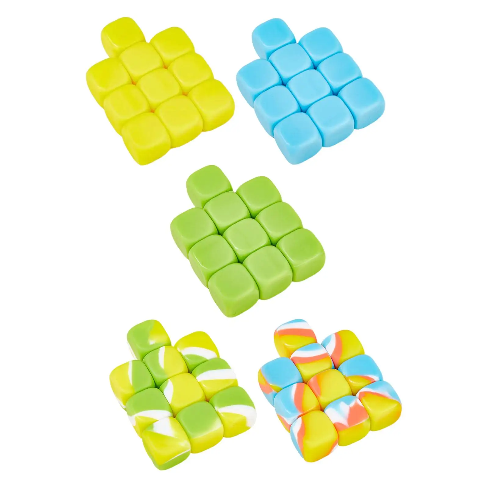 

10Pcs 16mm Blank Dice Six Sided Dice Cubes for DIY Sticker Math Counting Board Games Fun Numbers Building Blocks Classroom