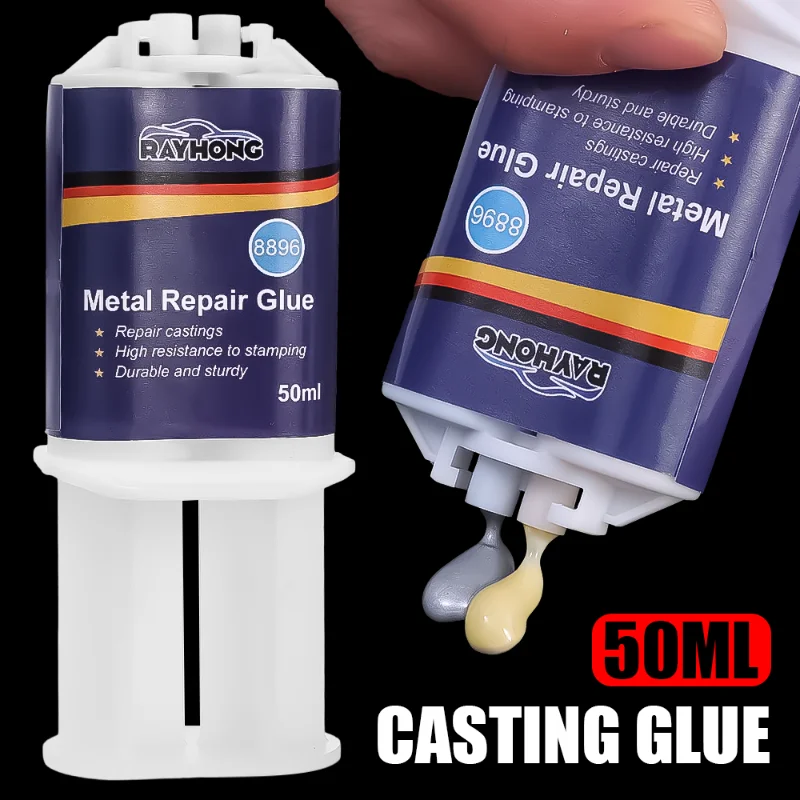 

50ml Metal Repair Paste Set High Strength Casting Adhesive Iron Bonding Cold Weld Metal Repair Adhesive Glue Agent