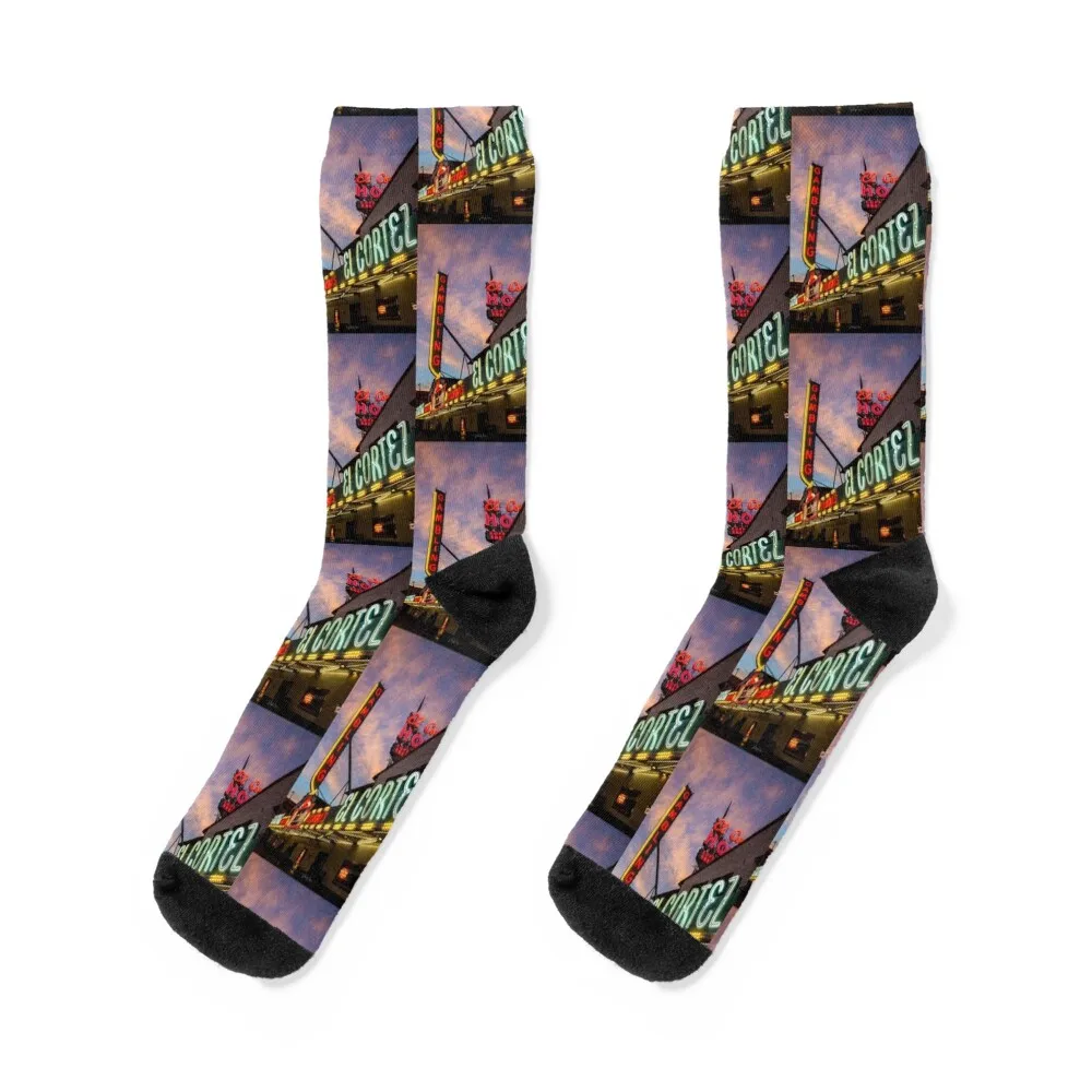 

El Cortez Hotel, Fremont East District, Las Vegas, USA. Socks Christmas japanese fashion loose Non-slip Men's Socks Women's