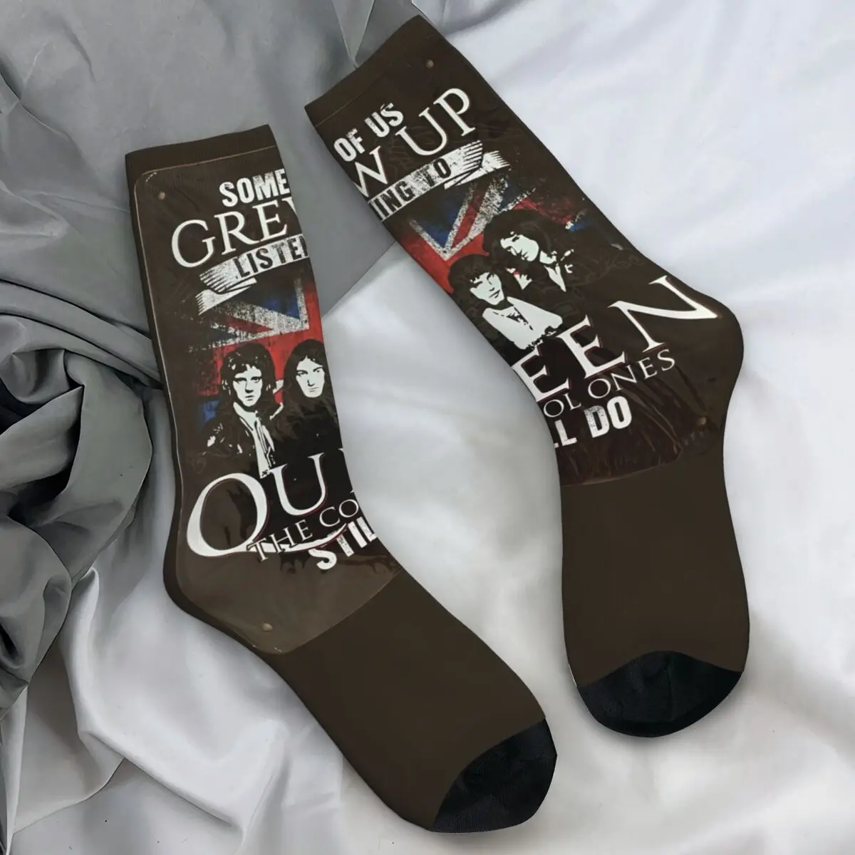 Freddies Mercurys Stockings Queens Graphic Gothic Socks Autumn Anti Slip Socks Men's Skateboard High Quality Socks