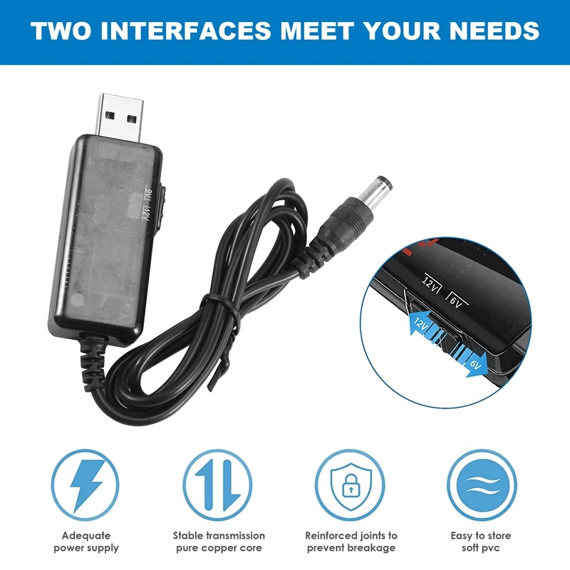 Usb Boost Cable 5V Step Up To 9V 12V Dc Voltage Converter 1A Step-Up Volt Transformer Dc Power Regulator With Switch And Led Vol