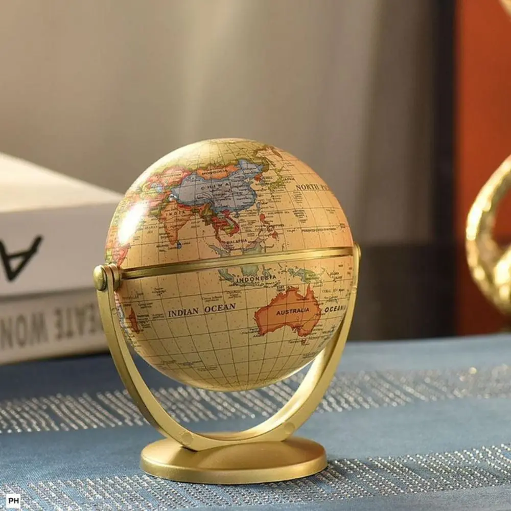 Modern home crafts small teaching art globe English version plastic craft teaching desktop ornaments
