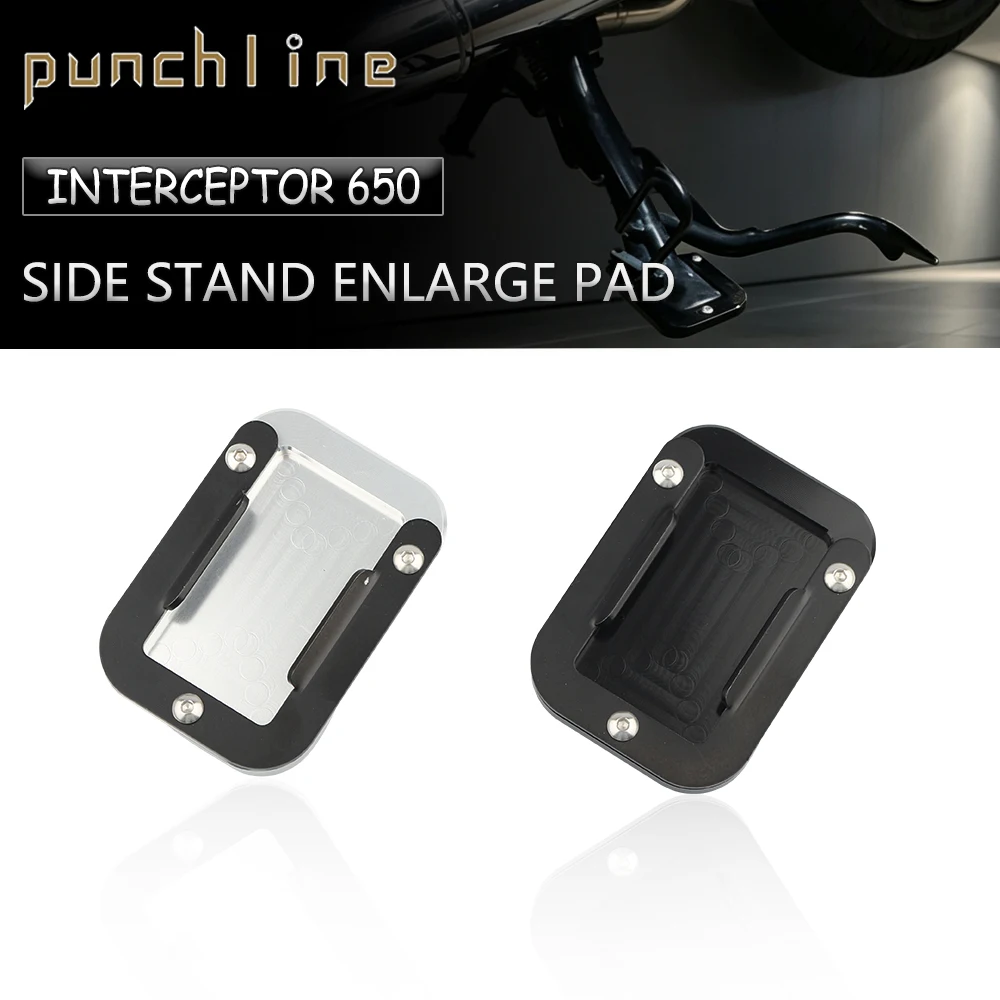 For INTERCEPTOR 650 CONTINENTAL GT 650 GT650 Bear 650 Super Meteor 650 Side Stand Enlarge Kickstand Sidestand Foot Enlarger Pad