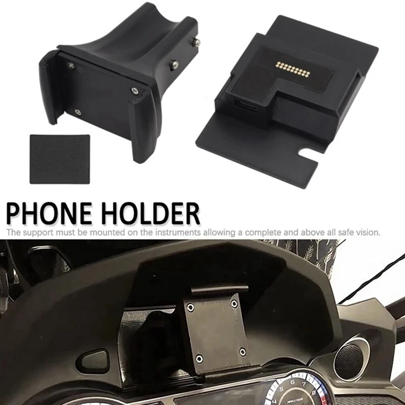 

For BMW K1600B K1600GT K1600GTL Motorcycle GPS Phone Navigation Bracket USB Charger Holder Mount Stand 2011-2020