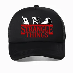 Jiu Jitsu Strangle Things Men Baseball Cap BJJ MMA Funny Dad Hat Casual Mesh Breathable Snapback hats