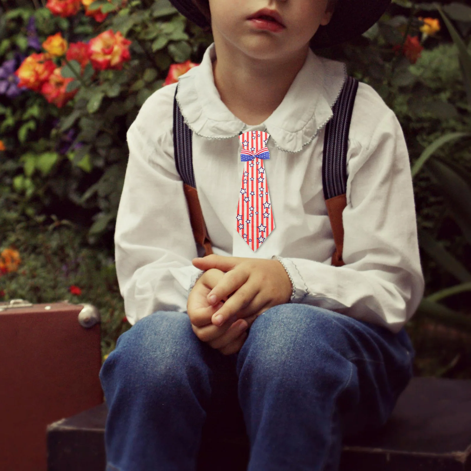 

Украшение для вечеринки, галстук, костюм ко Дню независимости, галстук для банкета, выпускного вечера, косплей, событие США, патриотический аксессуар, декоративное платье