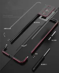 POCO F5 Pro Case,For Xiaomi redmi k60 POCO F5 Pro Aluminum metal bumper Frame Slim Cover Case with Camera protective film