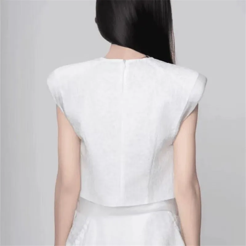 Solto redondo Ne Svel ort irt Top feminino verão umidade ng fibra de poliéster commute Sle cor pura 2025 Spr...