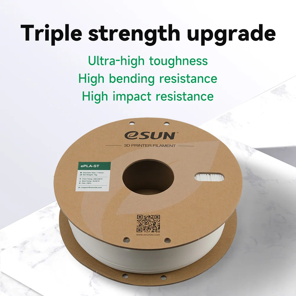 eSun Supersterk PLA-filament 1,75 mm 3D-printerfilament 1 kg (2,2 LBS) spoel PLA-ST FDM 3D-printmaterialen voor 3D-printers