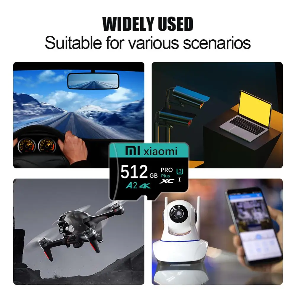 Xiaomi 2TB 1TB High Speed Micro TF SD Card 512GB 256GB TF Flash 128GB Memory Card Driving Recorder 128GB Cameracartão De Memória