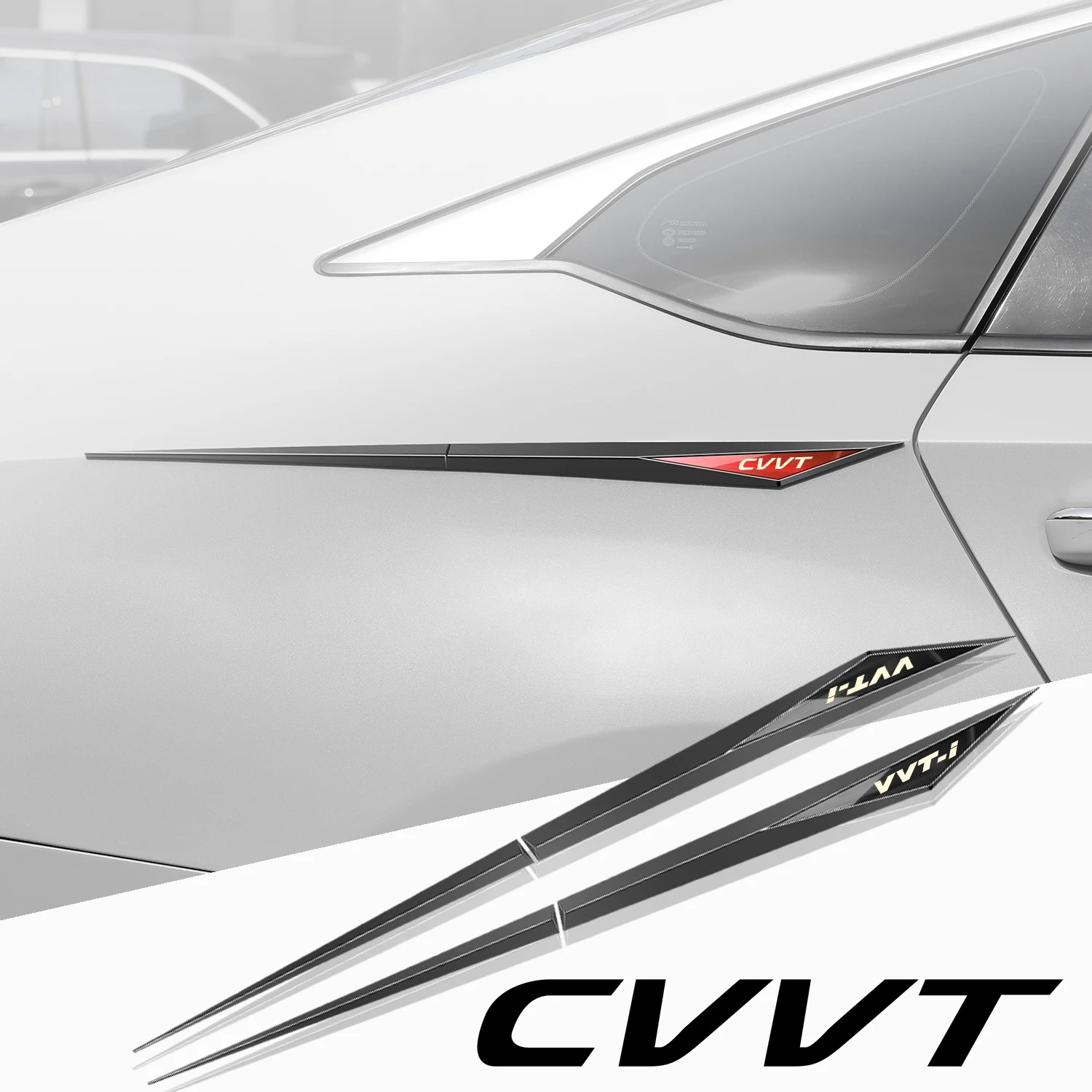 

2pcs car stickers TPU car accessories para auto for Toyota vvt-i cvvt Camry COROLLA YARiS Rav4 Ralink REIZ CROWN PRIUS