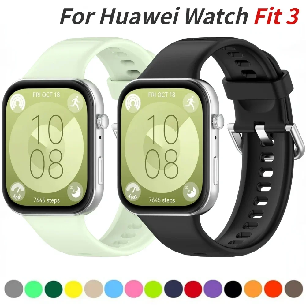 

Silicone Strap for Huawei Watch Fit 3 Original Official Replaceable Wristband for Huawei Watch Fit 3 SmartWatch Belt Accessories
