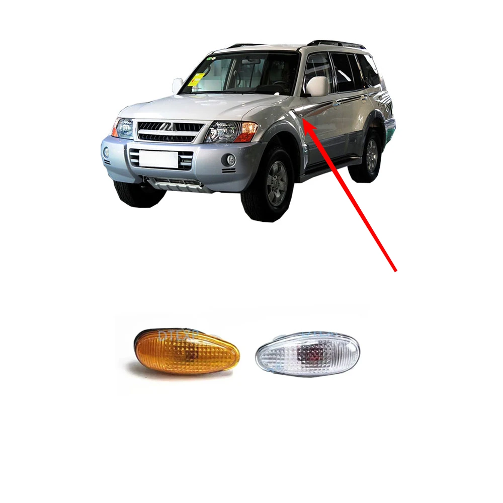 1 Piece Marker Lamps for Pajero V73 Side Fender-lamp for Montero Sport K9 K8 Signal Lights for Outlander Cu 2000-2006