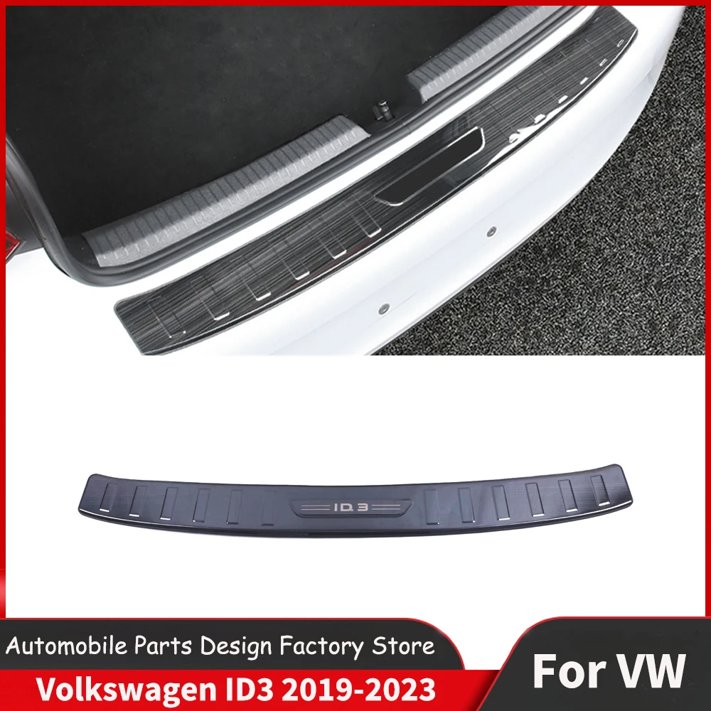 

For Volkswagen ID3 2019-2023 Car Accessories Stainless Steel Outer Rear Bumper Protect Sill Trunk Plate Cover Body Kits Tuning