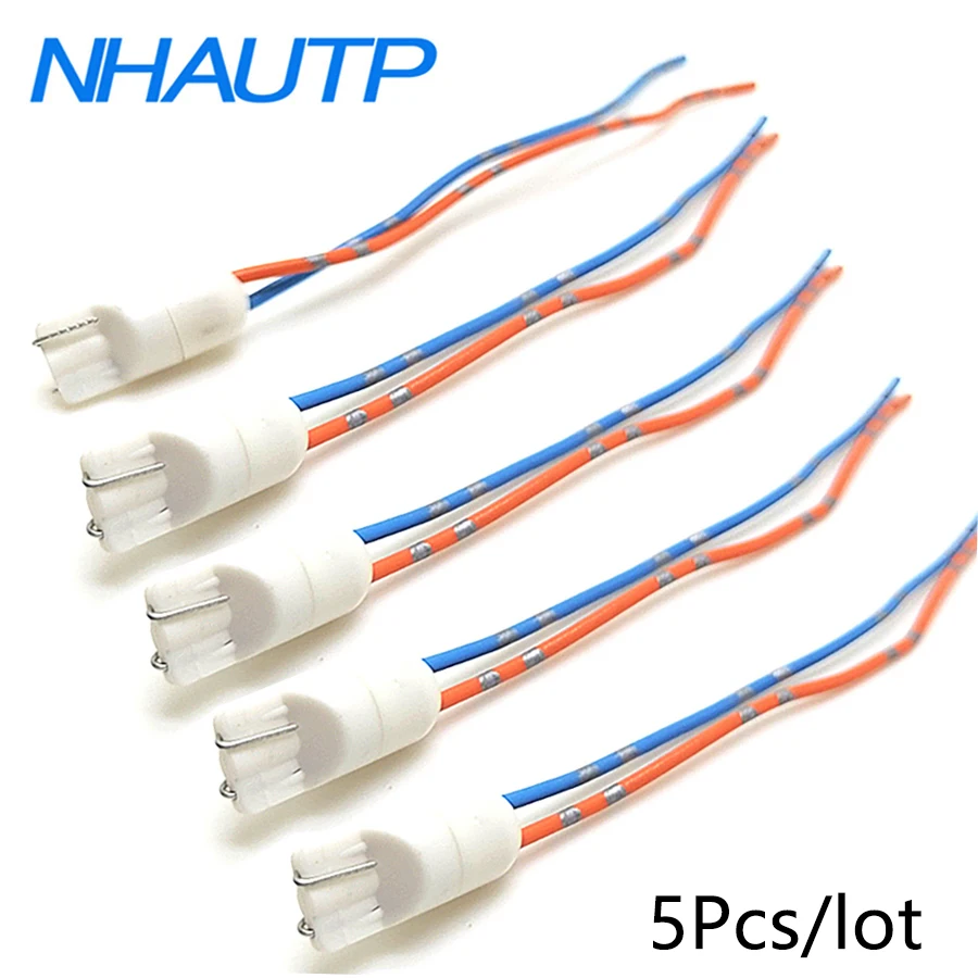NHAUTP 5 pezzi di alta qualità T10 maschio presa connettore 194 168 192 W5W presa filo esteso