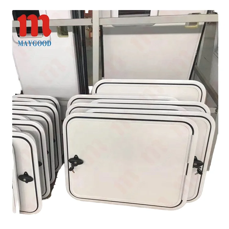 RV Camper Trailer Body Parts Round Corner 500*300mm Custom White Color Access Door,Custom Sizes