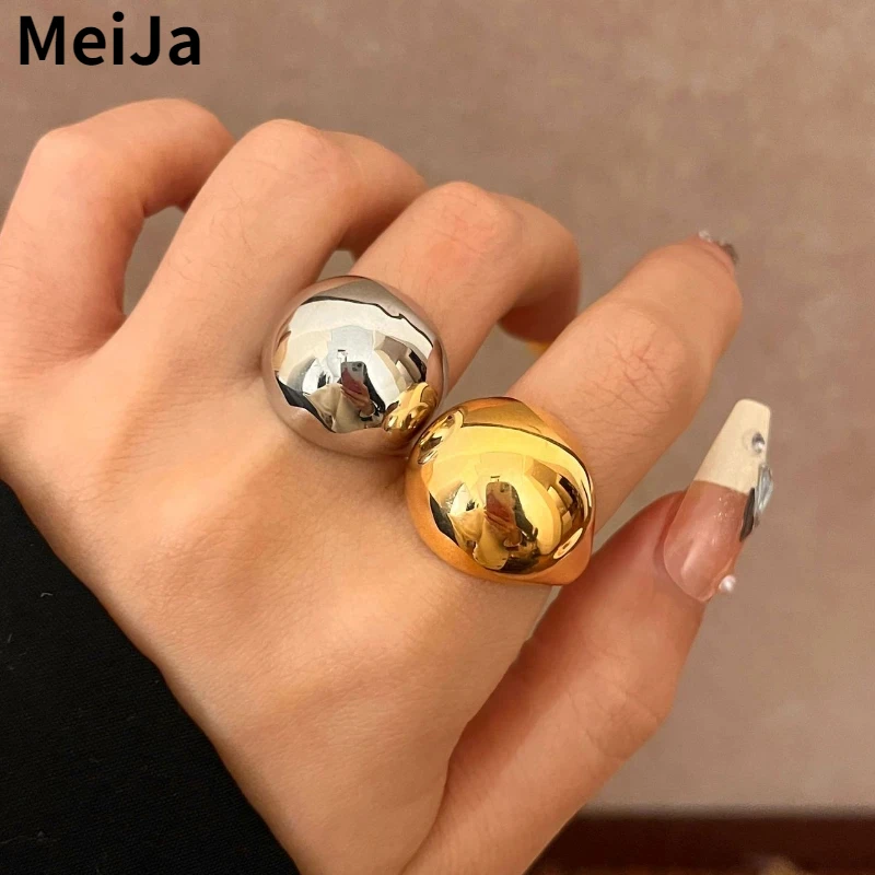 Fashion Jewelry European and American Design Metal Geometric Rings For Women Party Gifts Cool Trend Accessories Hot Selling