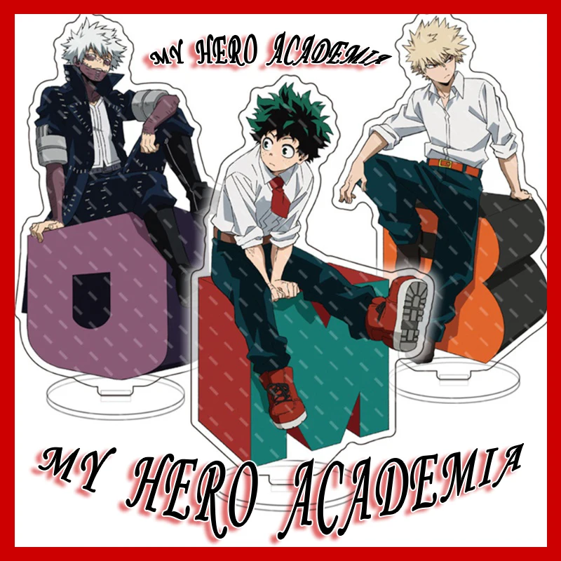 

The anime standee "My Hero Academia" model figurine "Izuku Midoriya" and the large standee "Hiroyuki" figurine