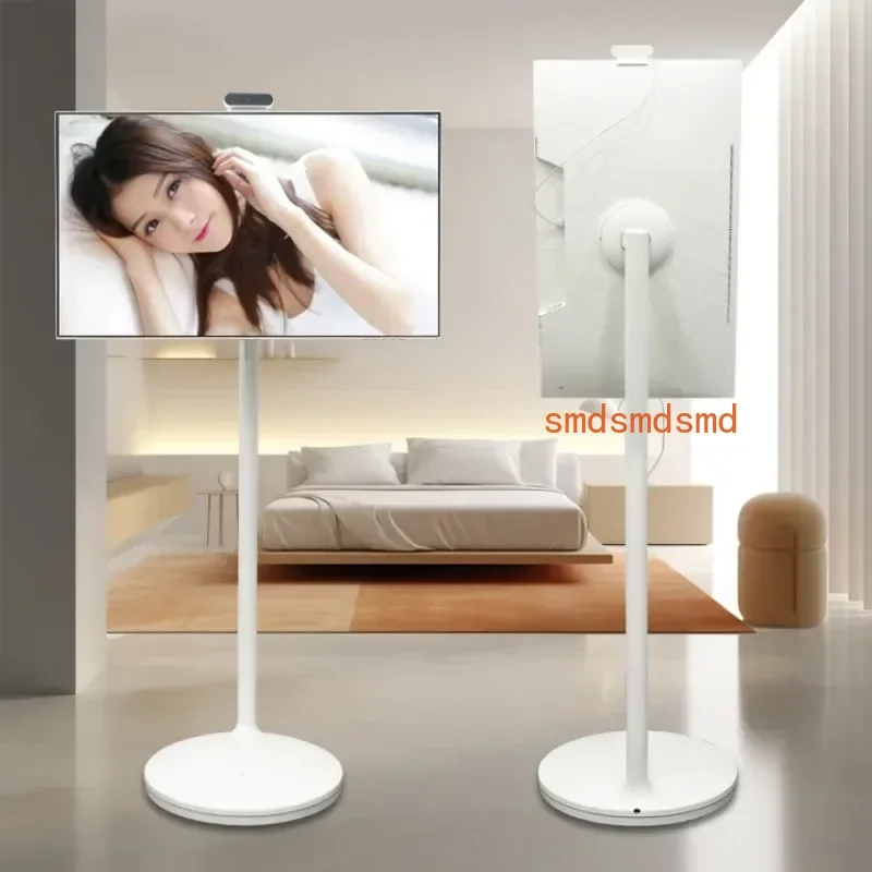 27 Inch Touch Screen Smart Monitor | All-In-One Portable TV with Wheels & Stand, Battery Powered for Gaming & Home Use