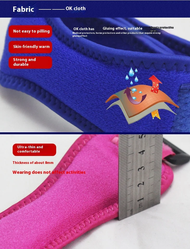 Patella เข่า Pads Protector ฟิตเนสกลางแจ้งกีฬาเดินป่าวิ่งขี่ Breathable Shock Absorption แรงดัน Patella เข็มขัด