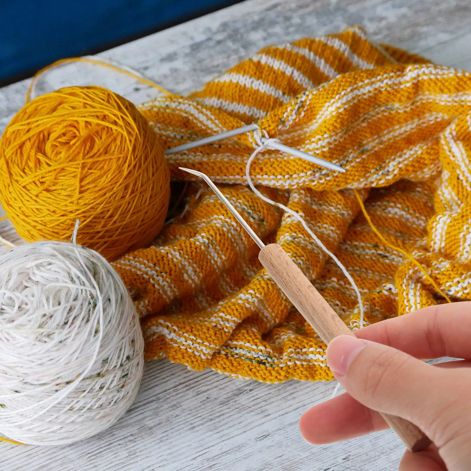 1 pièce : crochets à tricoter  - Wooden Crochet Hooks Ergonomic Handle avis et prix