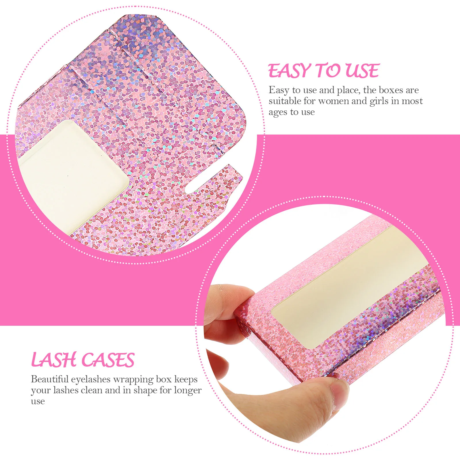 

25 Pcs Eyelash Color Box Eyelashes Paper Delicate Case Packaging Boxes for