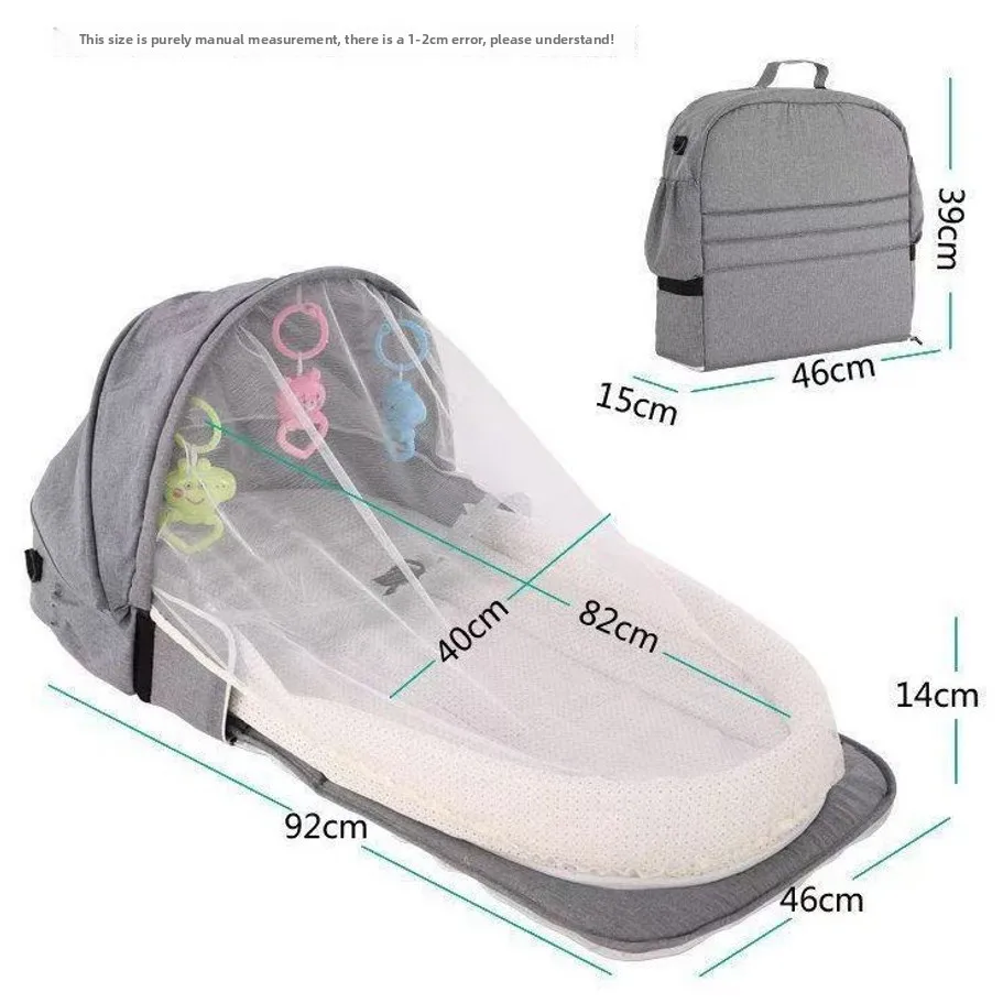Portable Baby Crib Multifunctional Car Travel Mosquito Isolation Bed Baby Folding Bed