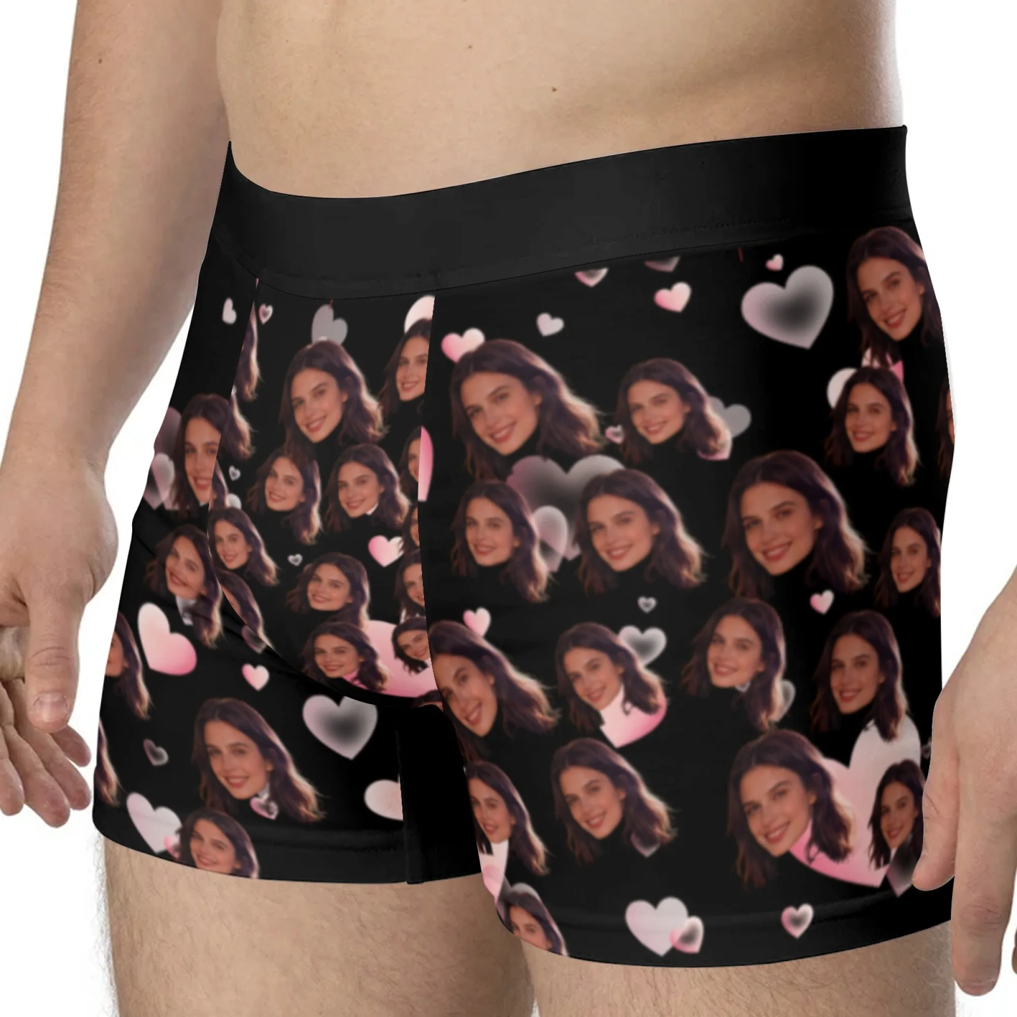 صورة وجه شخصية يمكنك صنعها بنفسك تخصيص الملابس الداخلية المسطحة التخصيص هدية عيد الحب للرجال هدية الزوج للأب