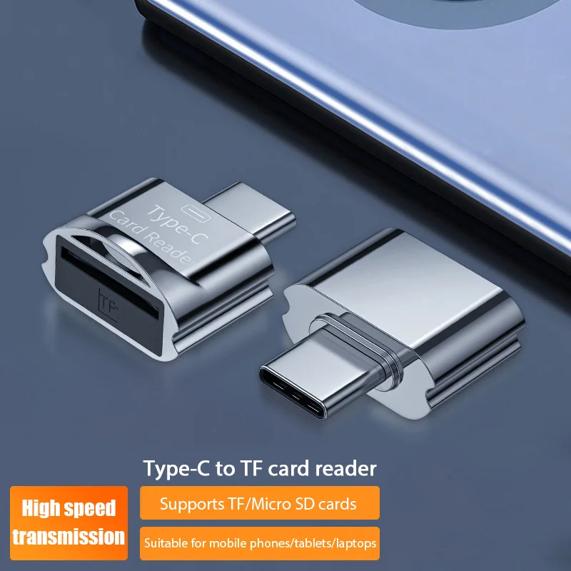 New Micro SD to Type C Card Reader OTG USB Type-C Adapter Phone External Memory TF SD Card Adapter for Laptop Samsung Xiaomi