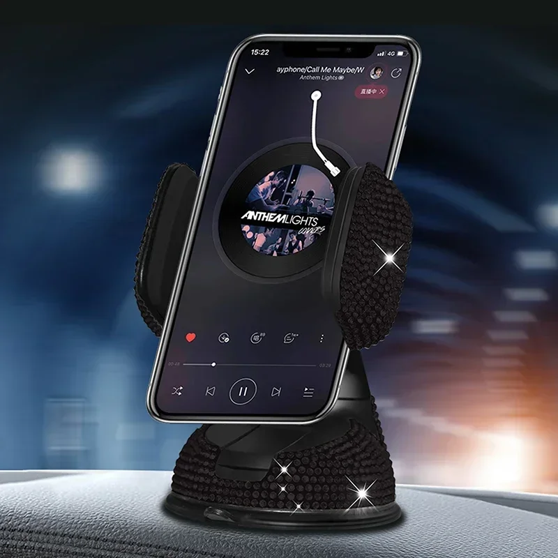 Crystal Diamond Car Phone Holder Bling Rhinestone Car Mount Magnetic Stand Mobile Phone GPS Holder For IPhone Samsung Xiaomi
