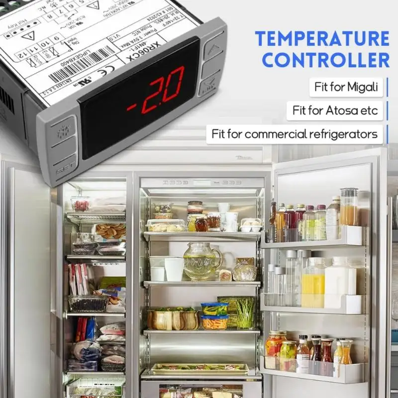 2025 وحدة تحكم درجة حرارة مسبار مزدوجة جديدة للتجميد التجاري الثلاجات المدمجة