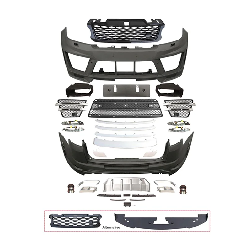 

Модифицированный обвес для Range Rover Sport 2014-2017, обновление до стиля LM, популярный комплект переднего и заднего бамперов.