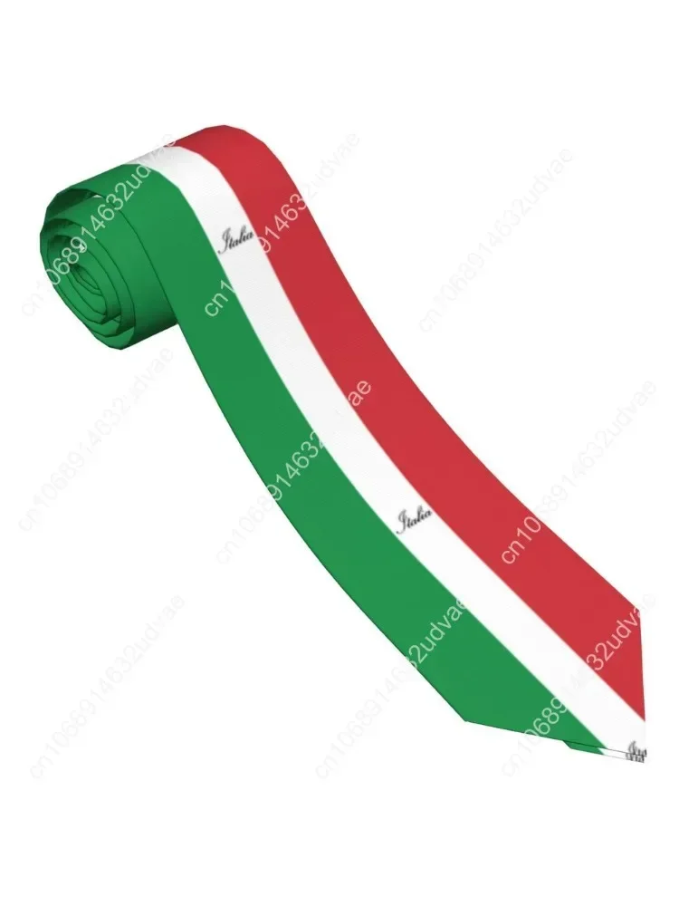

Italian Flag Of Italy Italia Necktie Men Casual Polyester 8 cm Wide Neck Tie for Men Daily Wear Wedding Accessories