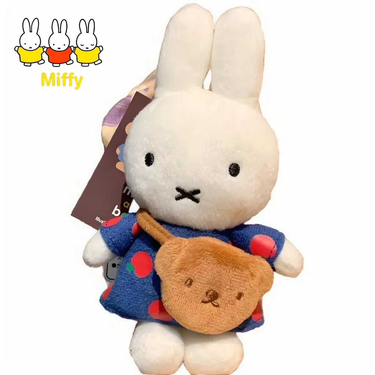Kawaii Anime Miffy Rabbit Creative Apple Series Cute Cartoon Girl Heart Plush Doll, Figurine Gift Decorative Item