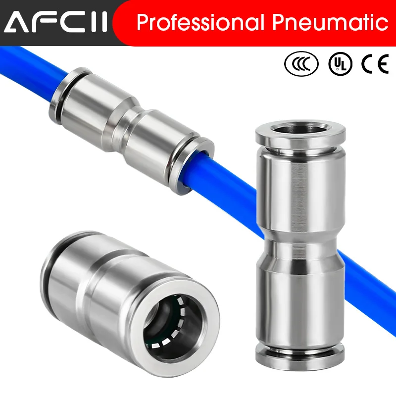 304 Stainless steel Air Hose Fitting Pneumatic Tube Connector Quick Release coupling PG PU4 PU6 PU8 PU10 Trachea Metal Fitting