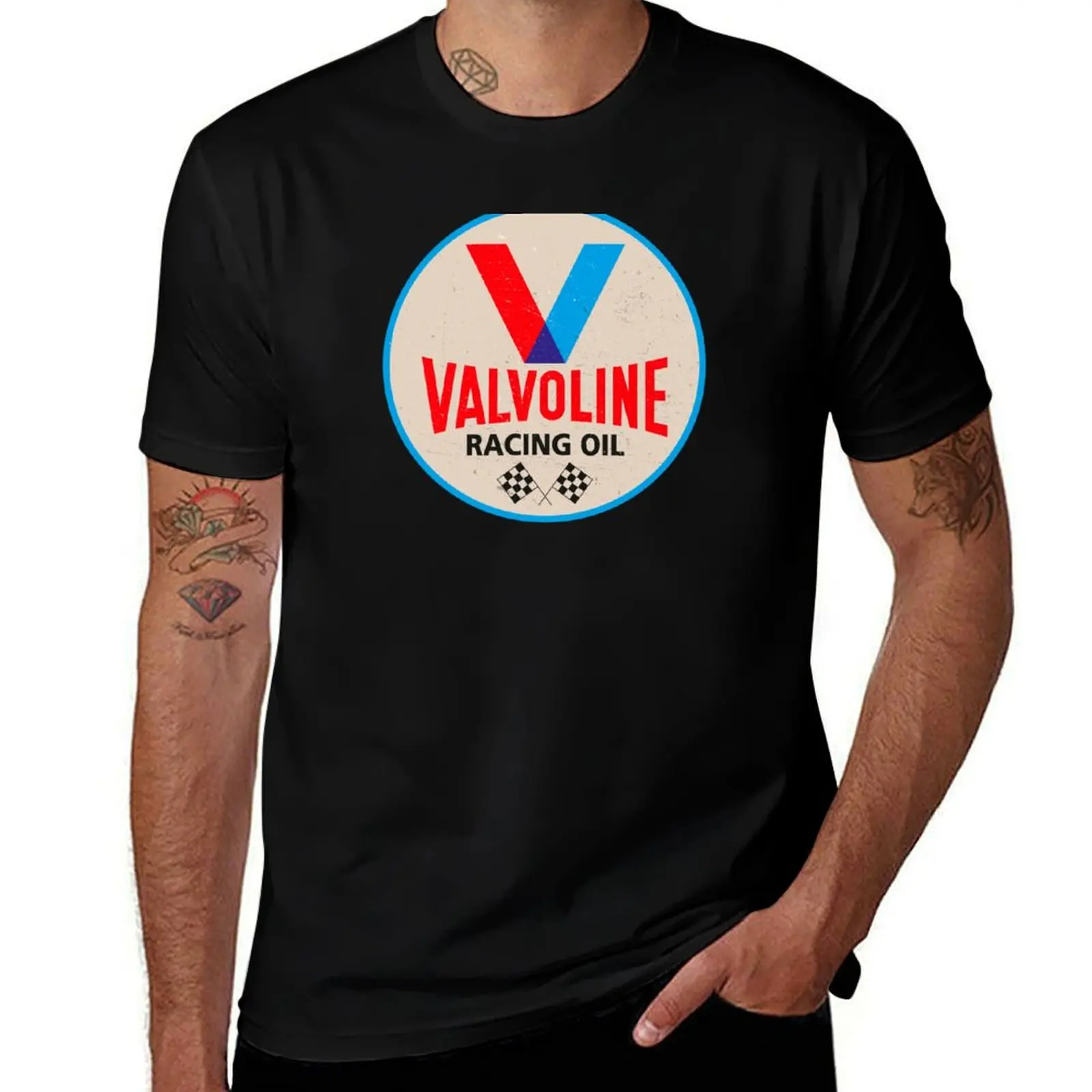 

Valvoline Racing oil vintage sign 1960 T-Shirt men t shirt cotton 100% t shirts for man graphic funny T-Shirt