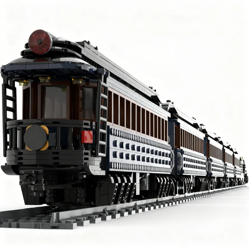 

7284PCS MOC City Champions Super Car Polar Express Carriages Model Technology DIY Creative Assembly Brick Display Birthday Gift