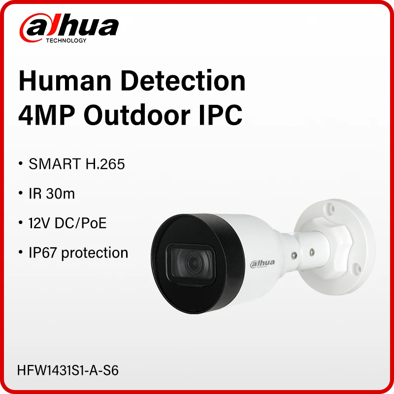 camera-dahua-4mp-mini-bullet-infrarouge-exterieure-ipc-intelligente-h265-detection-de-mouvement-poe-cctv-protection-ip67-hfw1431s1-s4-originale
