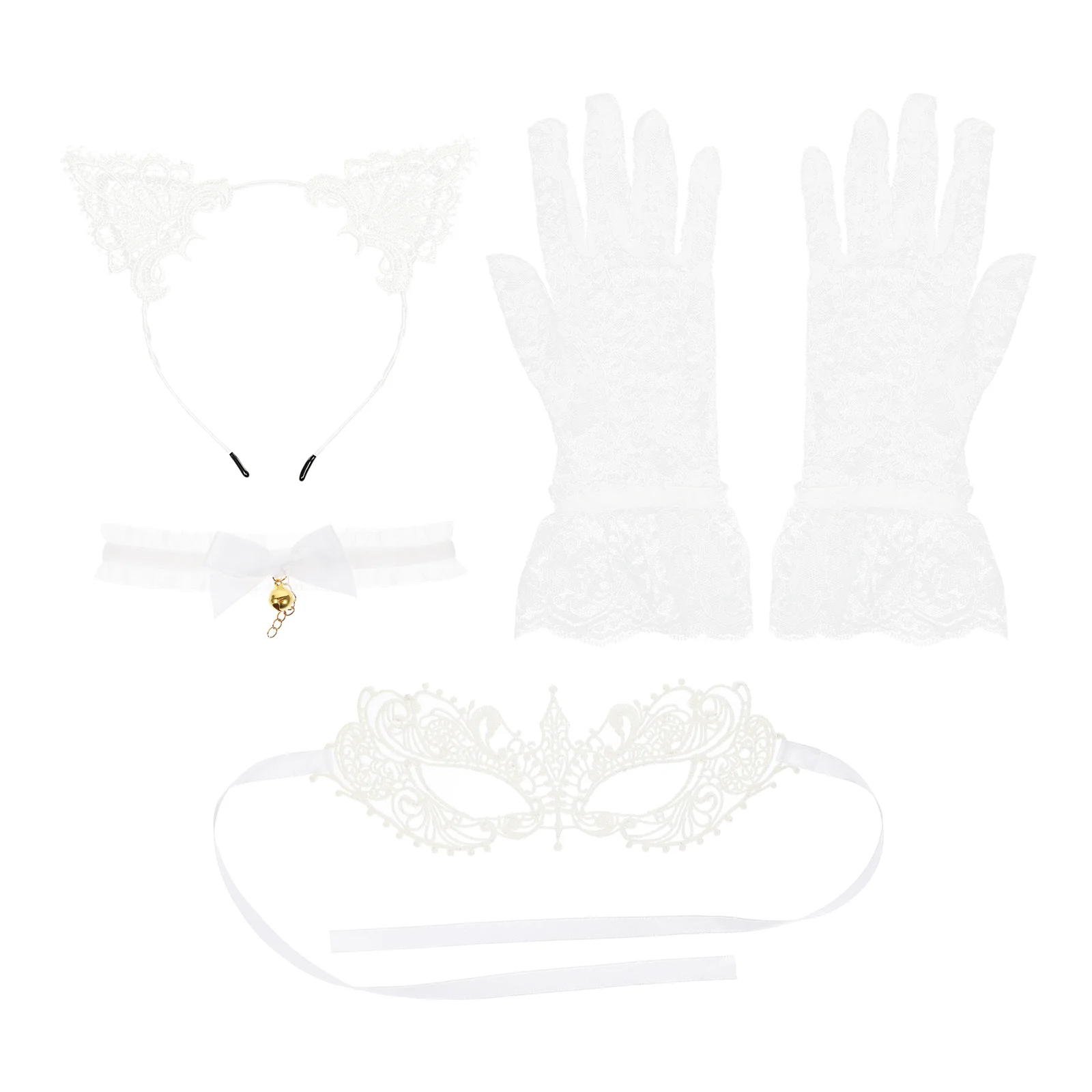 

Cat Ears Headband Lace Masks Cosplay Prop Costume Party Headwear Masquerade Headgear Accessories Plastic Festival Miss