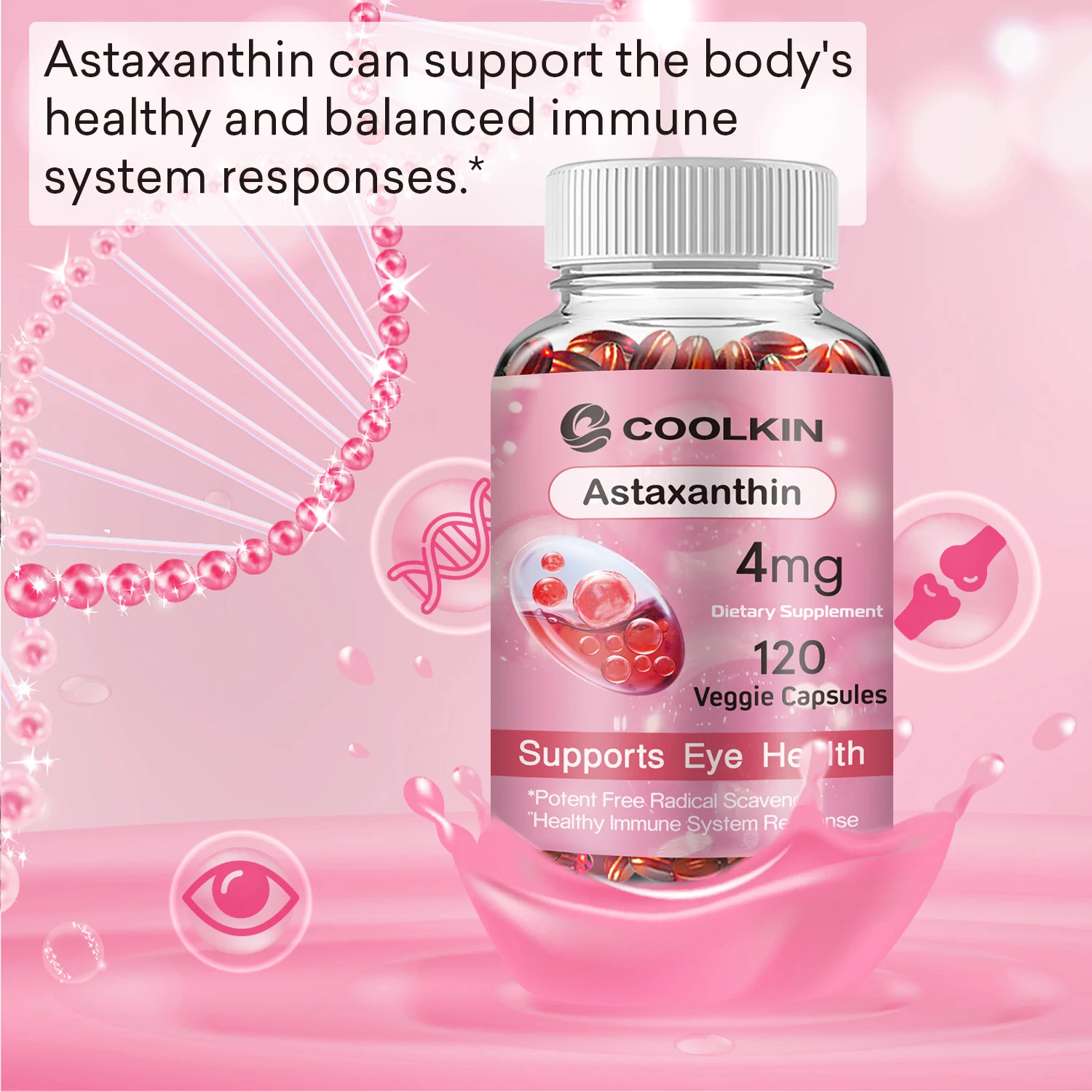 Astaxanthin - Supports Eye, Joint and Skin Health, Promotes Metabolism and Improves Immunity