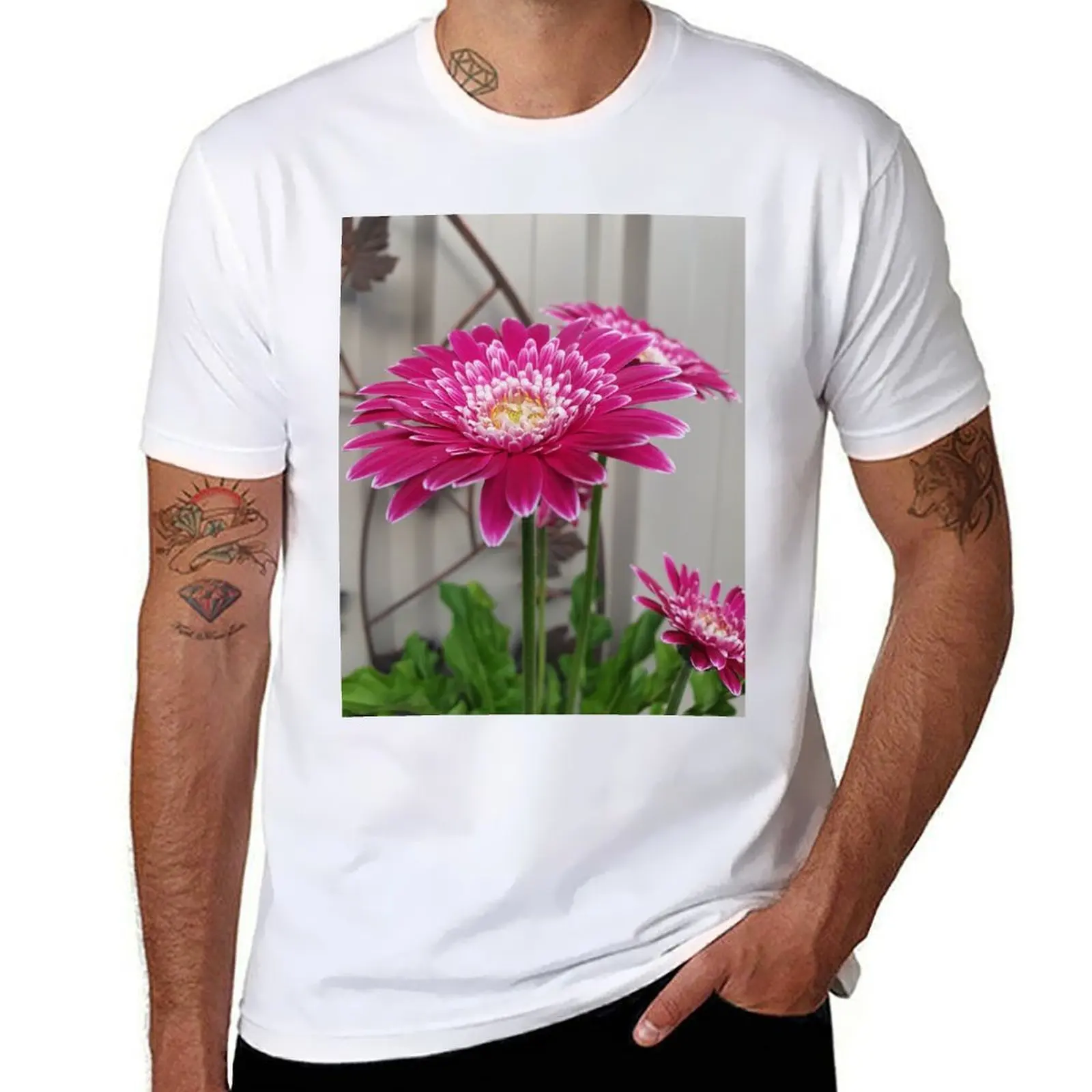 

Pink Gerberas T-Shirt t shirt for man man tshirt T-Shirt