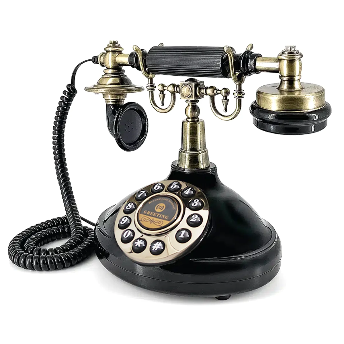 Audio Guestbook Phone Antique Vintage Phone Ceremony Welcome Audio Wedding Guest Book For Wedding Party Birthday Best Price OEM