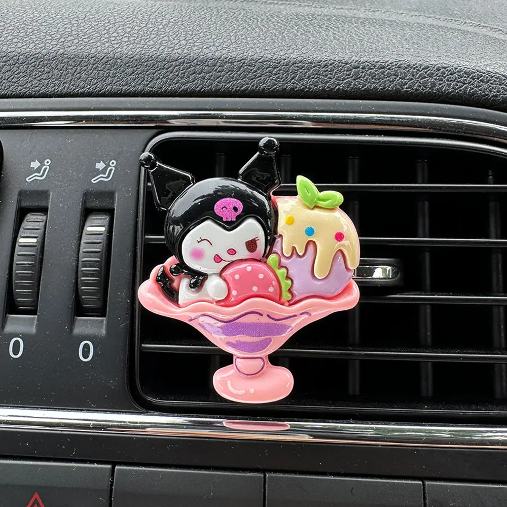 Sanrio Kuromi Car Aromatherapy Accessory Ventilation Clips Cartoon Air Purifiers My Melody Cinnamoroll Cute Car Decoration Gift view 6