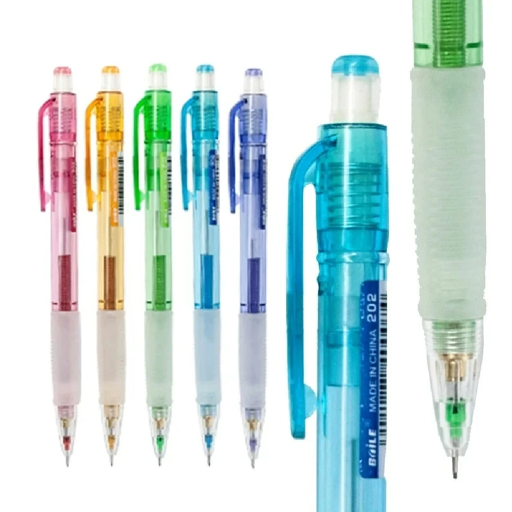 

5pcs Random 3 pensColor Mechanical Pencil Set 0.5/0.7mm Erasable Children's Drawing Color Lead CoreSchool Art Stationery