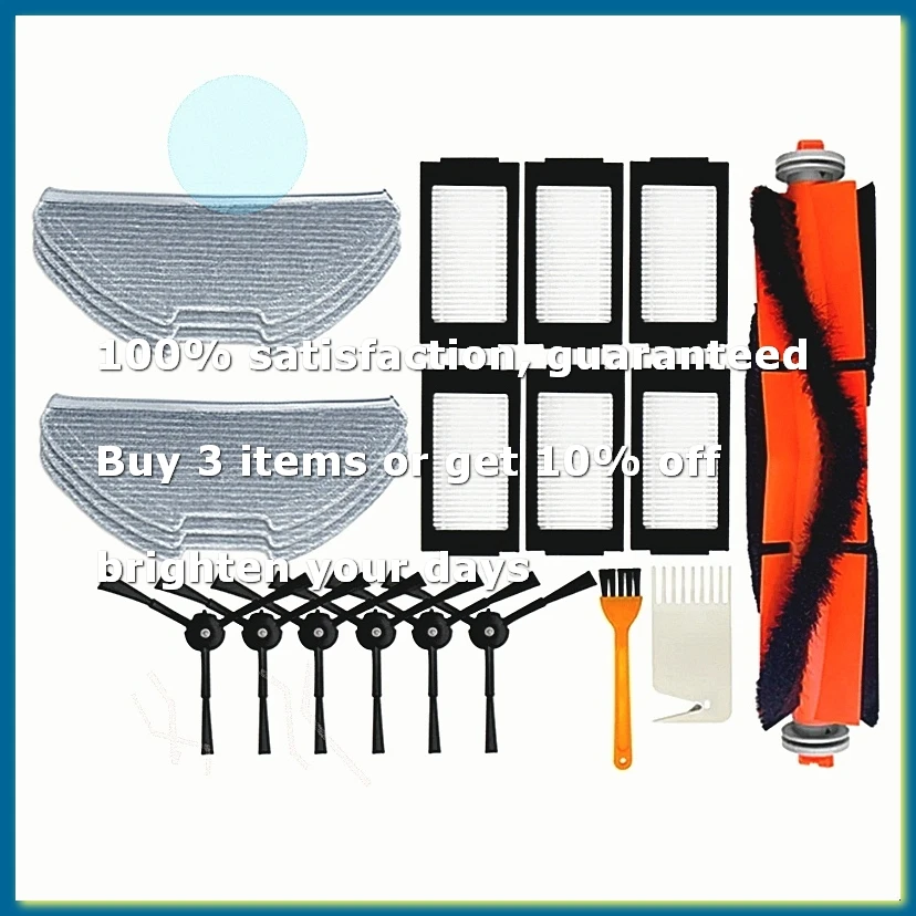 Replace Parts for Robot Vacuum Mop Pro MJSTS1 / MJSTS 2 Pro Robot Vacuum Main Side Brush Mop Cloth Filter